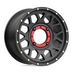 KMC Powersports KS135 Grenade UTV 14x7 Satin Black Wheel with 4x137 Bolt Pattern and 38mm Offset