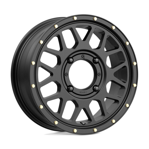 KMC Powersports KS135 Grenade UTV 15x6 Satin Black Wheel with 4x137 Bolt Pattern and 38mm Offset