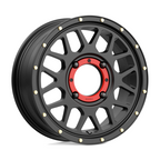 KMC Powersports KS135 Grenade UTV 15x6 Satin Black Wheel with 4x156 Bolt Pattern and 38mm Offset