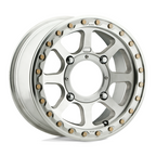 KMC Powersports ADDICT 2 UTV Beadlock Wheel 15x6 inches, 4x137 Bolt Pattern, Machined Finish with 38mm Offset