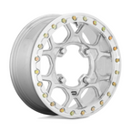 KMC Powersports KS433 MESA Forged UTV Beadlock Wheel 15x6 - Raw Machined Finish with 4x156 Bolt Pattern and 38mm Offset