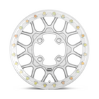 KMC Powersports KS435 Grenade Forged UTV Beadlock Wheel - 15x6 Raw Machined Finish, 4x156 Bolt Pattern, +38 Offset