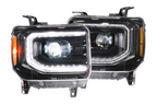 Morimoto MM XB Headlights for GMC Sierra (2014-2018) - Clear Lens with Black Housing