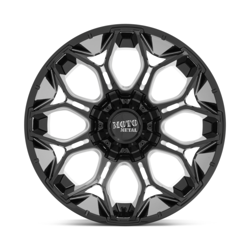 Moto Metal MO808 Sniper 20x9 Gloss Black Milled Wheel with 8x180 Bolt Pattern
