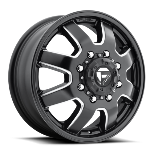 Fuel 1PC Maverick DRW 17x6.5 Matte Black Milled Wheel with 8x200 Bolt Pattern and 116mm Offset