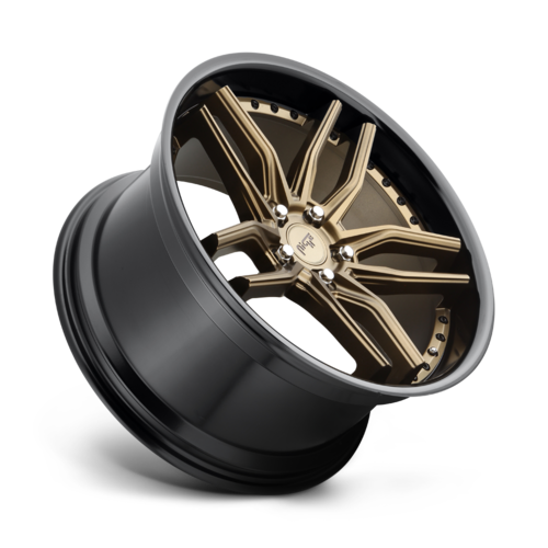 Niche 1PC M195 METHOS 19x9.5 Matte Bronze Black Bead Ring Wheel with 5x114.3 Bolt Pattern and +35 Offset