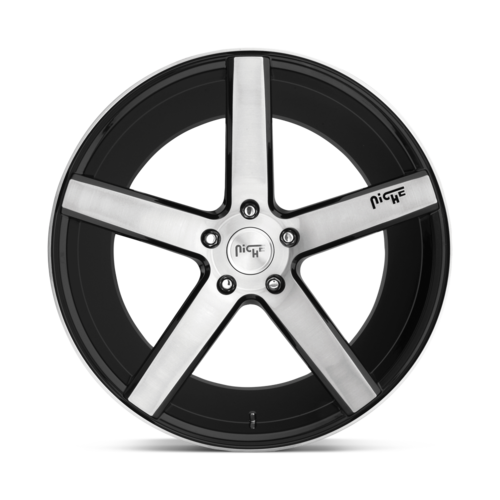 Niche 1PC M124 Milan 18x8 Gloss Black Brushed Wheel with 5x114.3 Bolt Pattern and +40 Offset