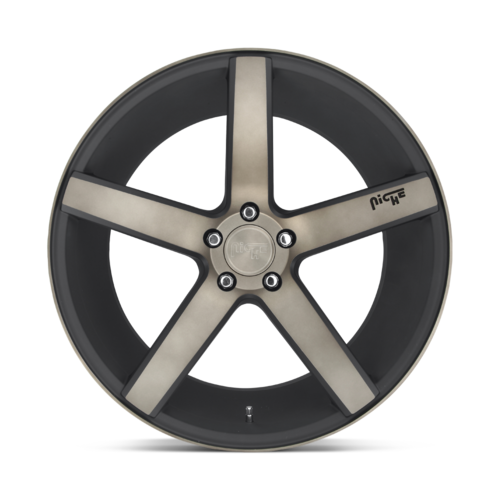 Niche 1PC M134 Milan 20x8.5 Matte Black Machined Wheel with Double Dark Tint and 5x114.3 Bolt Pattern