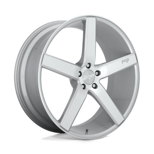 Niche 1PC M135 Milan 19x8.5 Inch Wheel with 5x114.3 Bolt Pattern and Gloss Silver Machined Finish