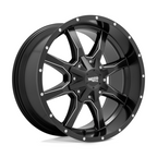 Moto Metal MO970 18x10 Semi Gloss Black Milled Wheel with -24mm Offset and 6x135/139.7 Bolt Pattern