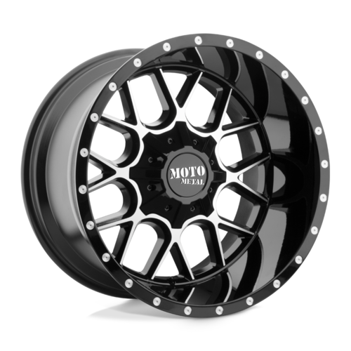 Moto Metal MO986 Siege 22x10 Gloss Black Machined Off-Road Wheel with -18mm Offset