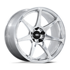 Motegi MR154 BATTLE 17x8 Polished Alloy Wheel with 5x4.25 Bolt Pattern and +43 Offset