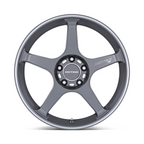 Motegi MR159 Battle V 18x9.5 inches Gunzilla with Machined Lip Wheel (5x120 Bolt Pattern, +0 Offset, 74.1mm Center Bore, Gray Finish)