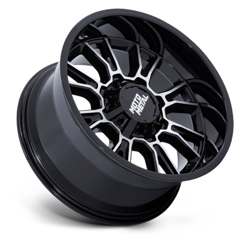 Moto Metal MO810 Legacy 22-Inch Gloss Black Machined Wheel with 5x127/5x139.7 Bolt Pattern and 78.10 Center Bore