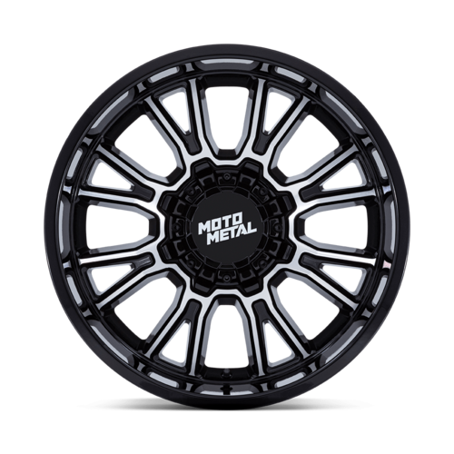 Moto Metal MO810 Legacy 17x9 Inch Gloss Black Machined Off-Road Wheel with 8x165.1 Bolt Pattern and +20 Offset