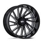 Moto Metal MO811 Combat 22x10 Gloss Black Milled Wheel with -18 Offset and 8x180 Bolt Pattern