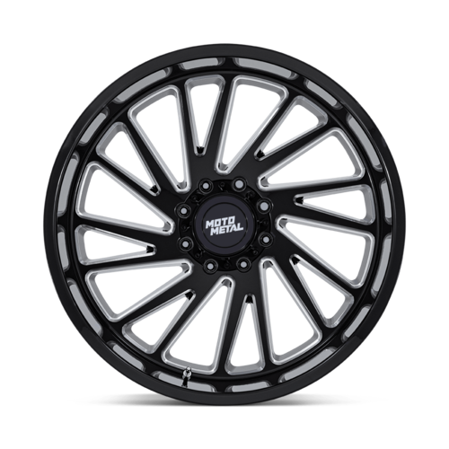 Moto Metal MO811 Combat 22x10 Gloss Black Milled Wheel with -18 Offset and 8x180 Bolt Pattern