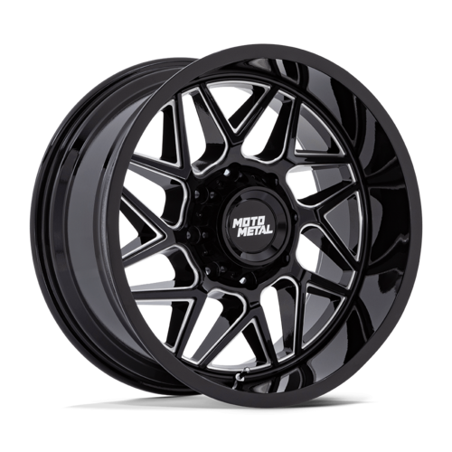 Moto Metal MO812 Turbo 20x10 Gloss Black Milled Wheel with 5x127 Bolt Pattern and -18 Offset