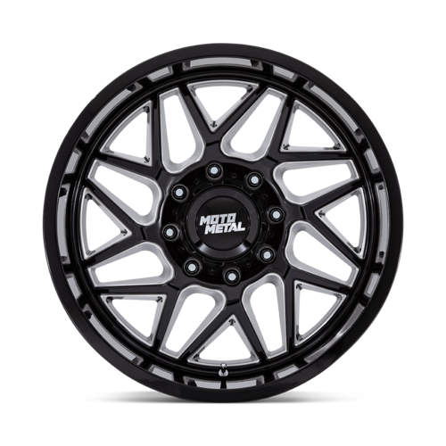 Moto Metal MO812 Turbo 20x10 Gloss Black Milled Wheel with 5x127 Bolt Pattern and -18 Offset