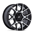 Moto Metal MO813 Mason 22x9 Gloss Black Machined Wheel with 6x135/6x139.7 Bolt Pattern and +24 Offset