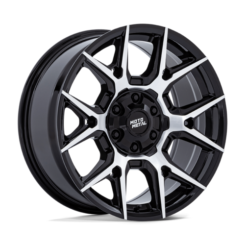 Moto Metal MO813 Mason 17x8.5 Gloss Black Machined Wheel with 6x135/139.7 Bolt Pattern and +12 Offset