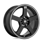 Motegi MR116 FS5 16x7 Gloss Black Machined Flange Wheel with 5x108/114.3 Bolt Pattern and 40mm Offset