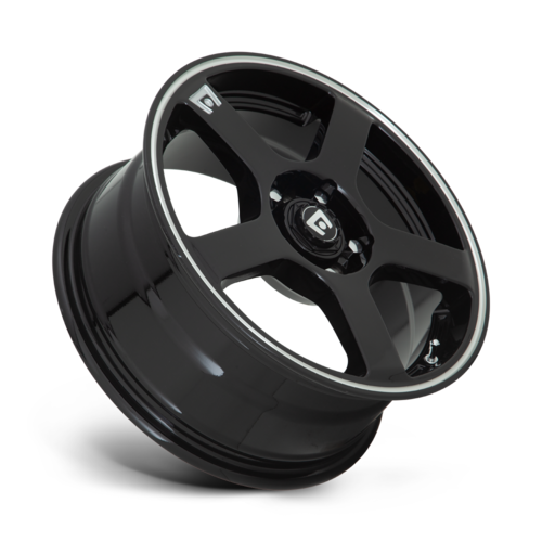 Motegi MR116 FS5 18 Inch Gloss Black Machined Flange Wheel with 5x105/114.3 Bolt Pattern and +45mm Offset