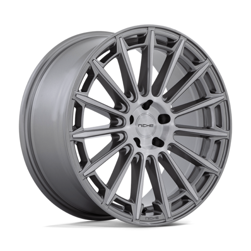 Niche 1PC M276 Amalfi 20x9 Silver Platinum Wheel with 5x114.3 Bolt Pattern and +35 Offset