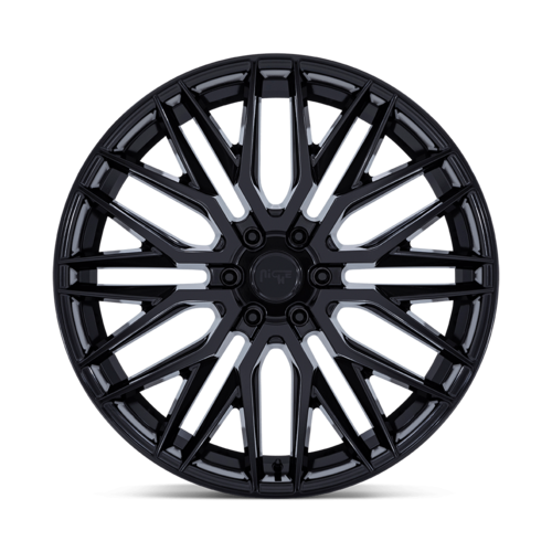 Niche 1PC M224 Gamma 22x9.5 Inch Gloss Black Wheel with 6x139.7 Bolt Pattern and +25 Offset