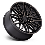 Niche 1PC NC278 Calabria 6 24x10 Matte Black Machined Dark Tint Wheel with 6x139.7 Bolt Pattern and +20 Offset