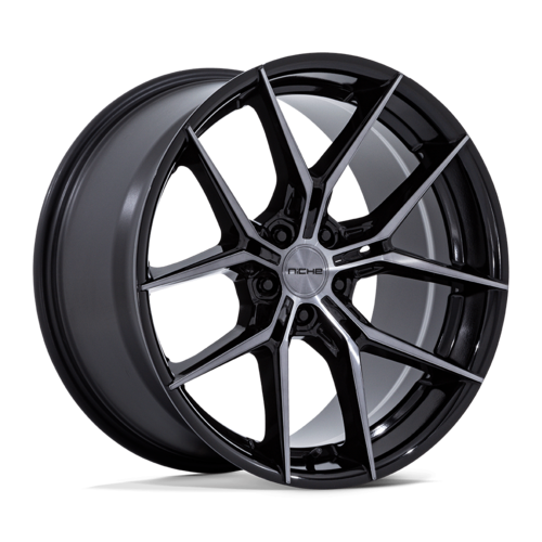 Niche 1PC NC279 PRODIGY 5 20x9 Inch Gloss Black Dark Tinted Clear Alloy Wheel with 5x114.3 Bolt Pattern and +35 Offset