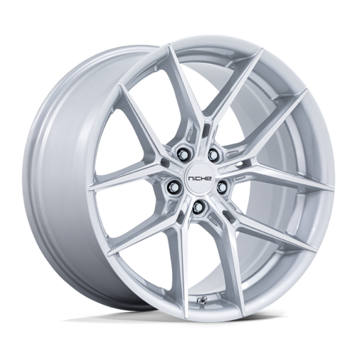 Niche 1PC NC279 PRODIGY 5 20x9.5 Silver Machined Face Wheel with 5x115 Bolt Pattern and +15 Offset