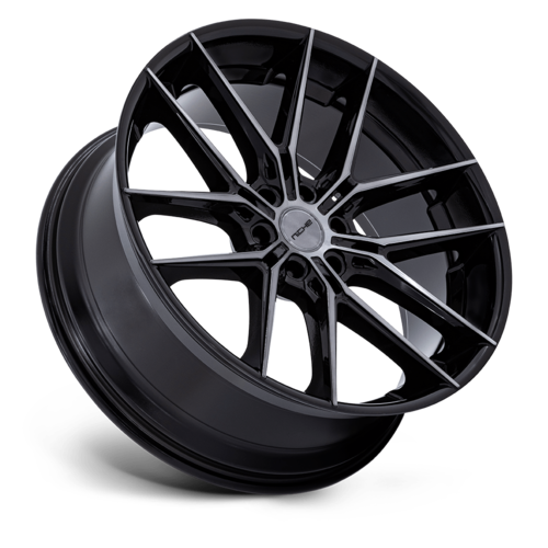 Niche 1PC NC280 PRODIGY 6 22x9.5 Inch Gloss Black Dark Tinted Clear Off-Road Wheel with 6x135 Bolt Pattern and +25 Offset