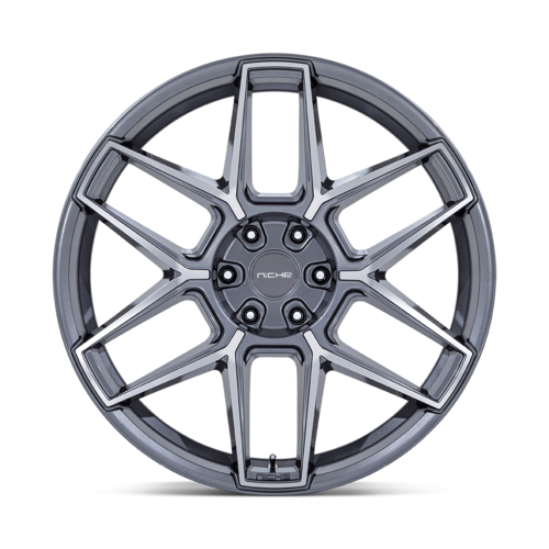 Niche 1PC NC281 RISE 22x10.5 Inch Alloy Wheel with Machined Anthracite Finish and 5x112 Bolt Pattern