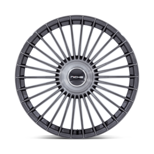 Niche 1PC NC282 Serene 22x10.5 Inch Alloy Wheel with 5x108/114.3 Bolt Pattern and 45mm Offset in Gloss Titanium Brushed Finish