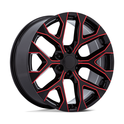 Performance Replicas PR177 20x9 Gloss Black Milled with Red Tint Wheel