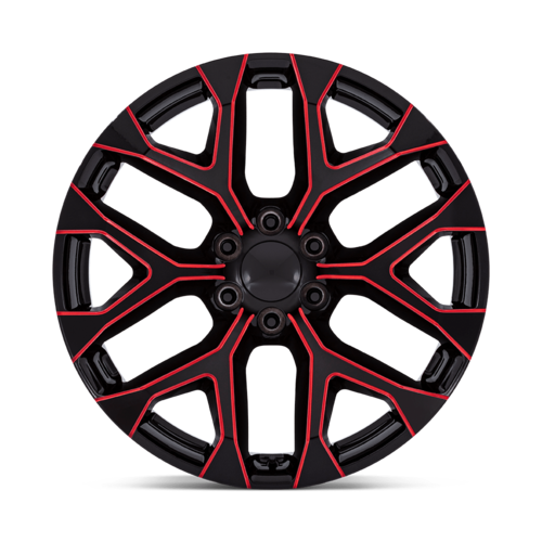Performance Replicas PR177 22x9 Gloss Black Milled with Red Tint Wheel