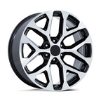 Performance Replicas PR177 22x9 Gloss Black with Machined Face Wheel with 6x139.7 Bolt Pattern and +24 Offset