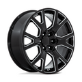 Performance Replicas PR199 24x10 Gloss Black Milled Off-Road Wheel with 6x139.7 Bolt Pattern and +31 Offset