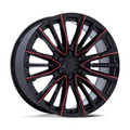 Performance Replicas PR223 22x9 Gloss Black Milled with Red Tint Wheel