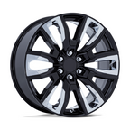 Performance Replicas PR225 22x9 Gloss Black Alloy Wheel with Accents and 6x139.7 Bolt Pattern