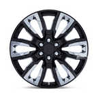 Performance Replicas PR225 22x9 Gloss Black Alloy Wheel with Accents and 6x139.7 Bolt Pattern