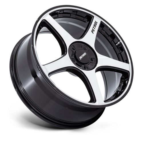 Petrol PE003 P2E 19x8 Gloss Black Machined Wheel with 5x108/5x114.3 Bolt Pattern and +40 Offset
