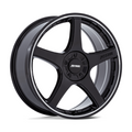 Petrol P2E 17x8 Inch Gloss Black Machined Lip Alloy Wheel for 5x100/120 Bolt Pattern