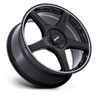 Petrol P2E 17x8 Inch Gloss Black Machined Lip Alloy Wheel for 5x100/120 Bolt Pattern