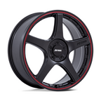 Petrol PE003 P2E Matte Black with Red Lip 19x8 Wheel with 5x108/5x114.3 Bolt Pattern and +40 Offset