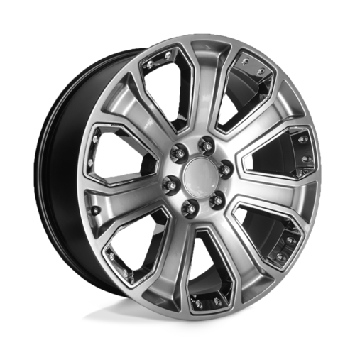 Performance Replicas PR113HC 22x9 Hyper Silver with Chrome Accents Wheel for 6x139.7 Bolt Pattern