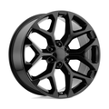 Performance Replicas PR176GB 24x10 Inch Gloss Black Wheel with 6x139.7 Bolt Pattern and 78.10mm Center Bore