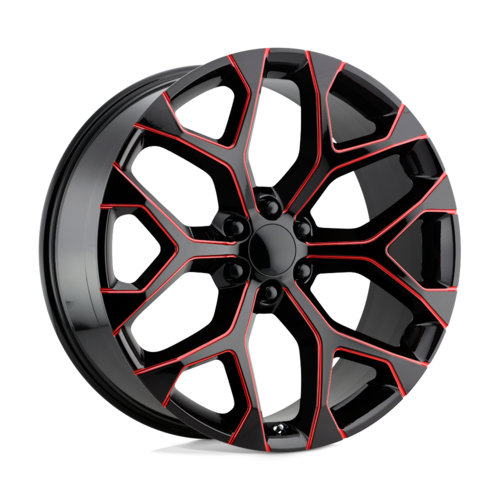 Performance Replicas PR176 20x9 Gloss Black Milled with Red Tint Wheel