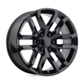 Performance Replicas PR196 Satin Black 22x9 Inch Wheel with 6x139.7 Bolt Pattern and 78.1mm Center Bore